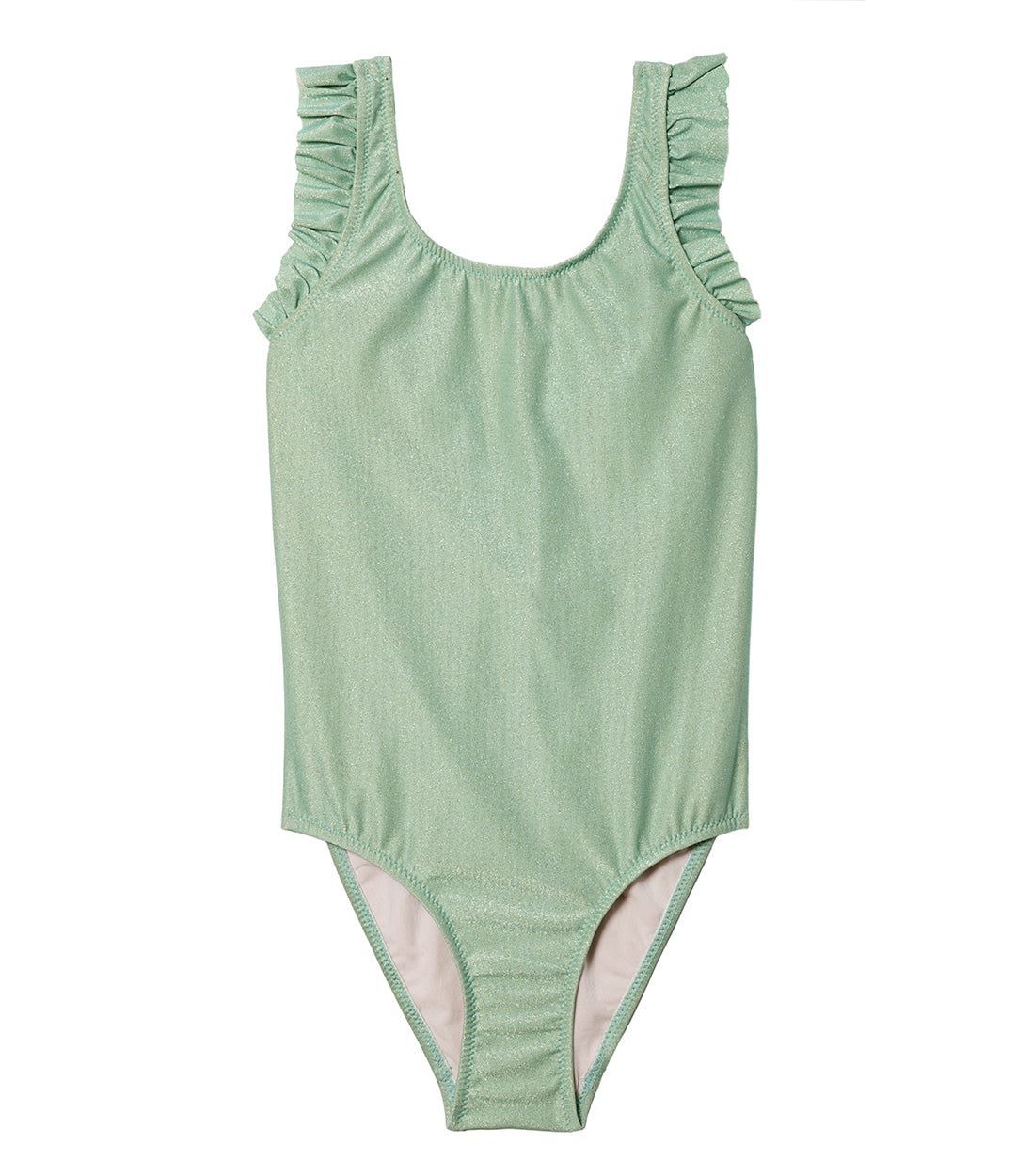 Maillot de bain anti-uv loumio aqua scintillant face