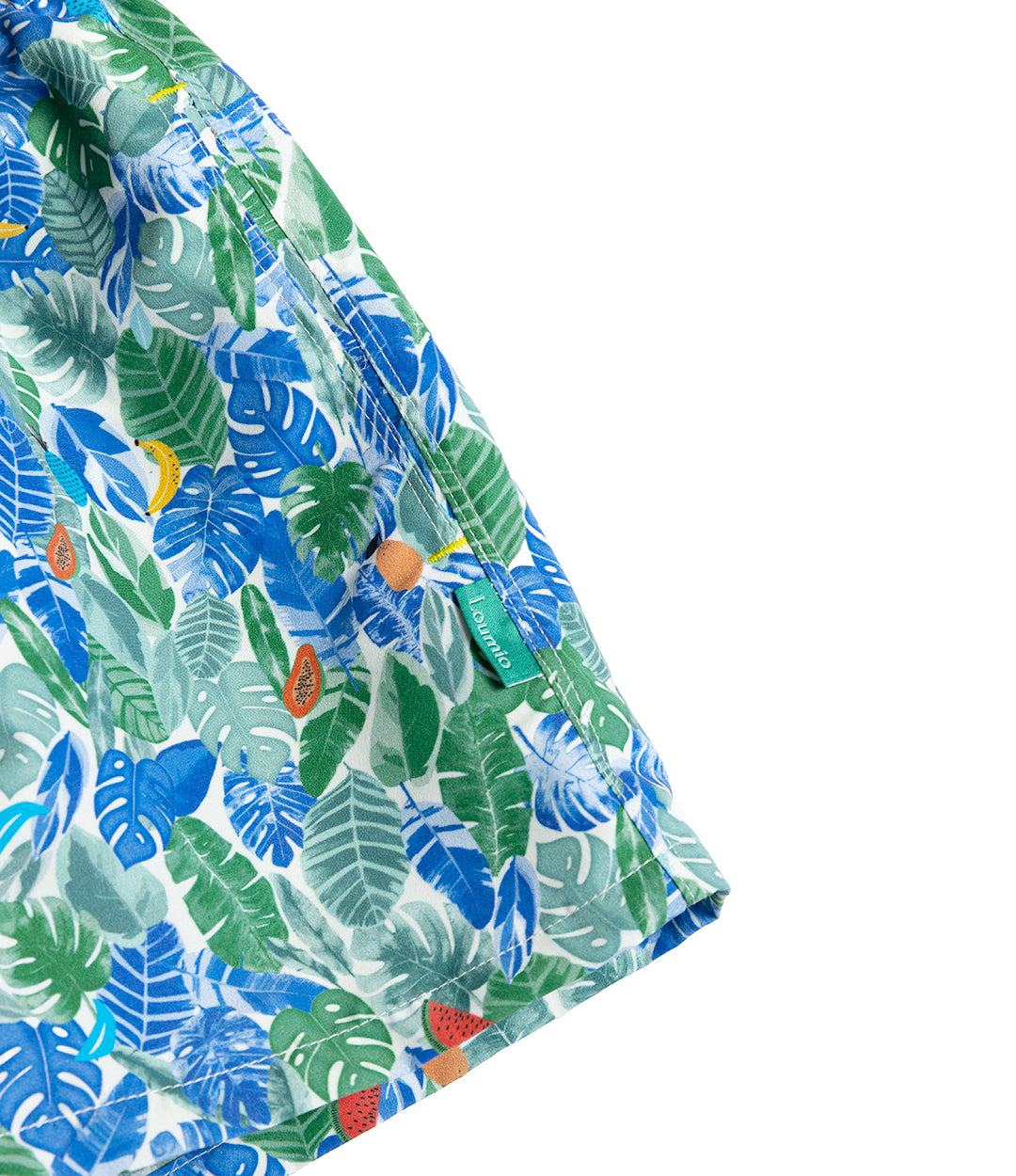 Maillot de bain anti-uv loumio tropical jungle detail