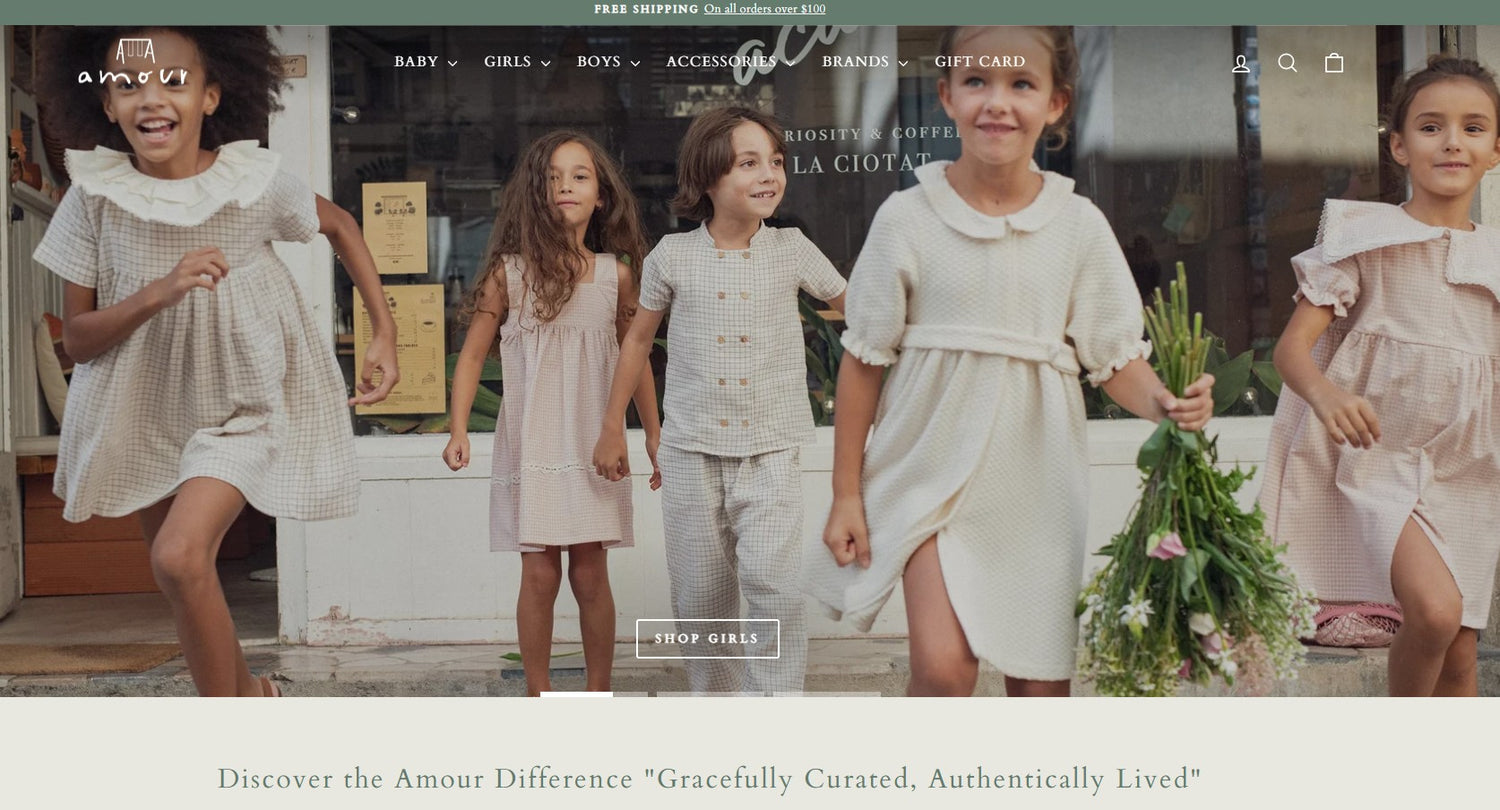 eshop enfant Shop Amour aux USA
